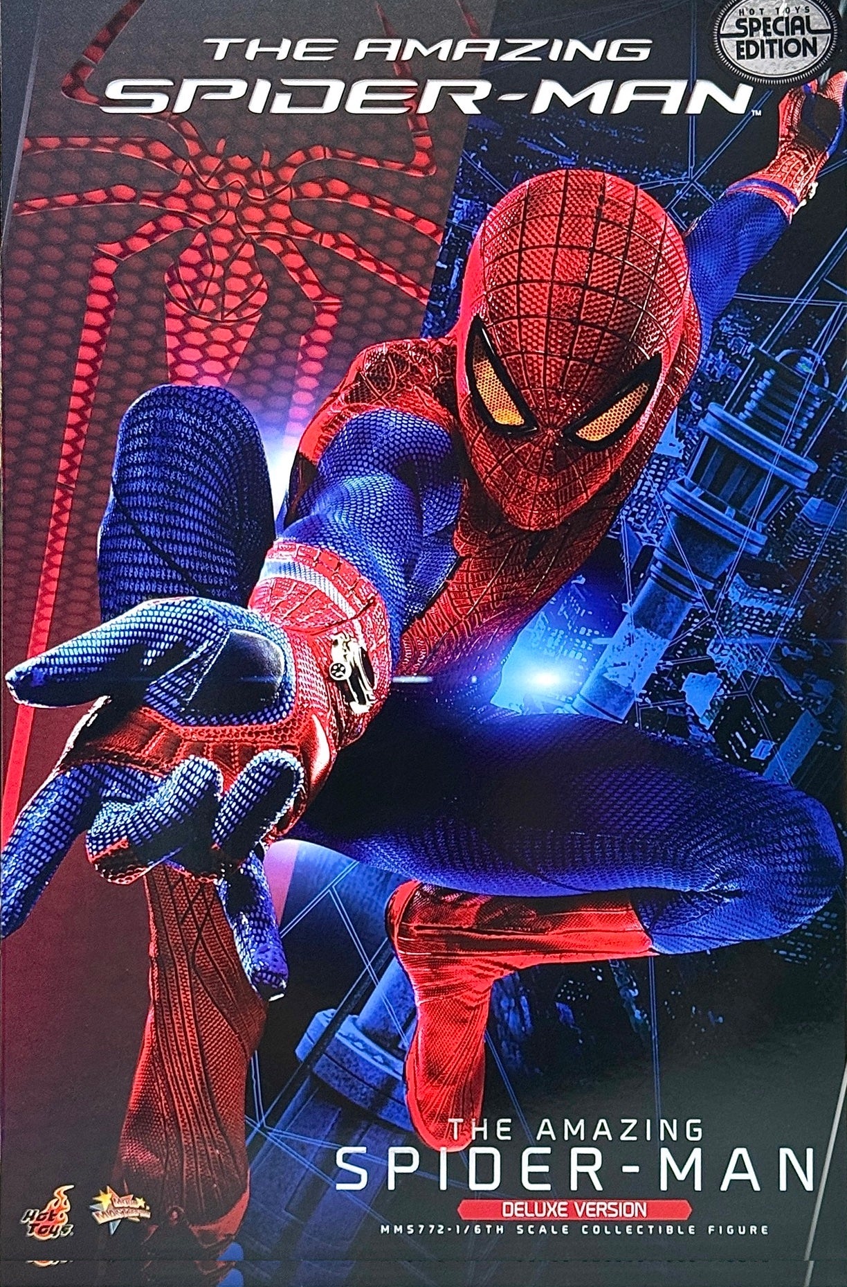 HOT TOYS AMAZING SPIDERMAN 2012 SPIDERMAN 2.0 DELUXE SPECIAL EDITION MMS772B